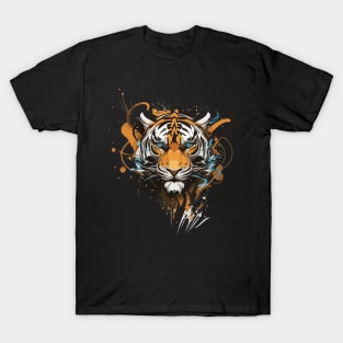 Graffiti Paint Tiger Creative T-Shirt